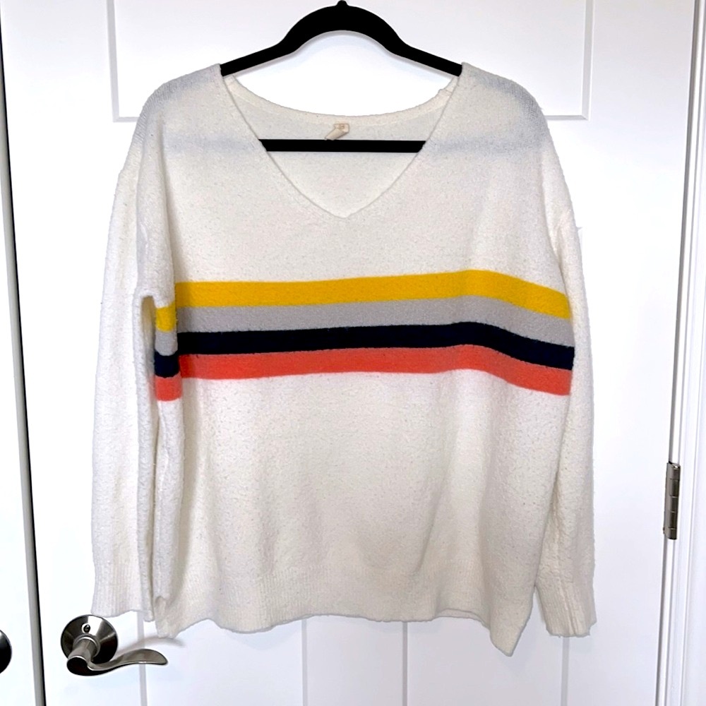 Stripe V-Neck Sweater